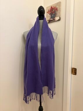Vintage purple cashmere scarf - made in Scotland